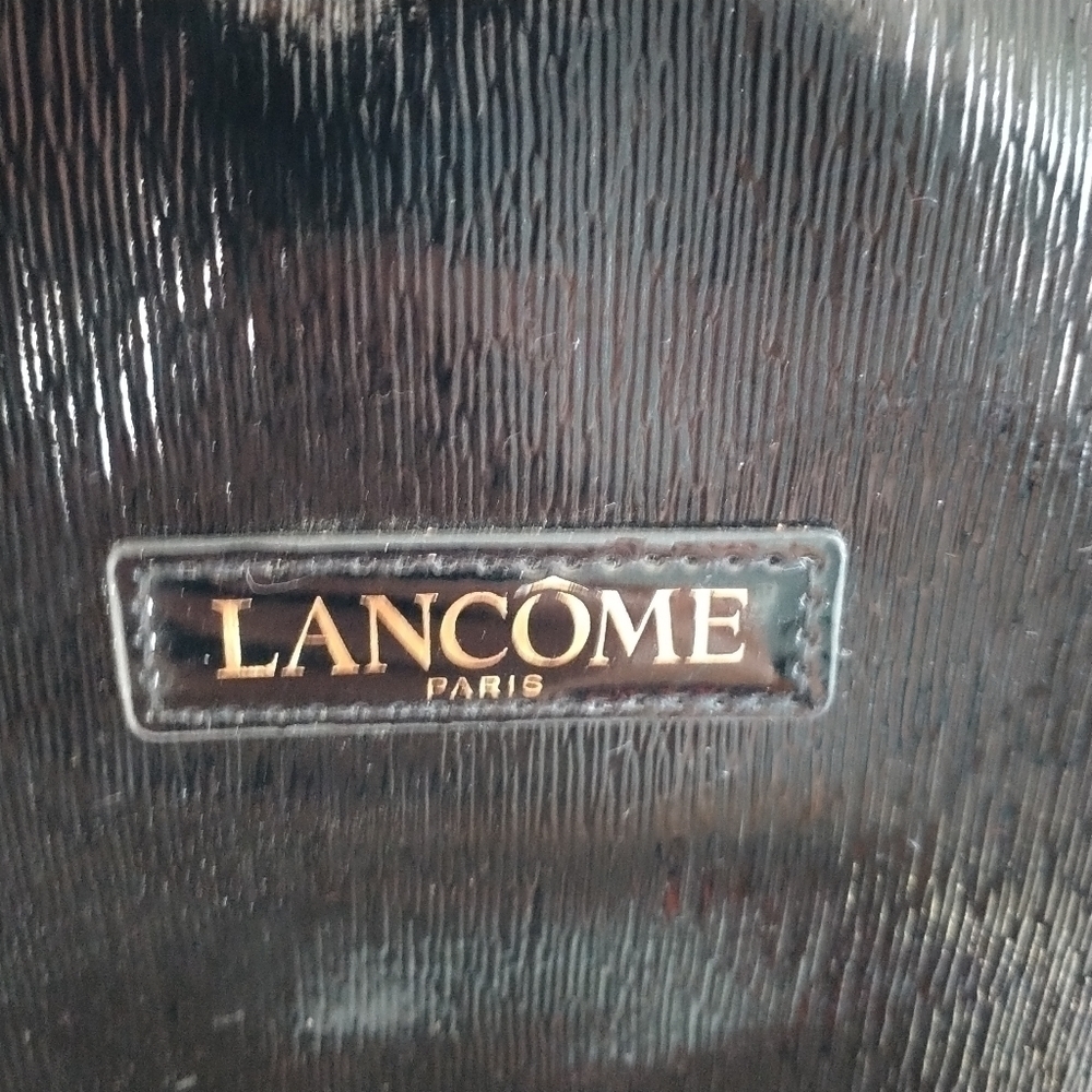 Lancome Faux Black Leather Train Make-up Travel Case - Picture 7 of 12